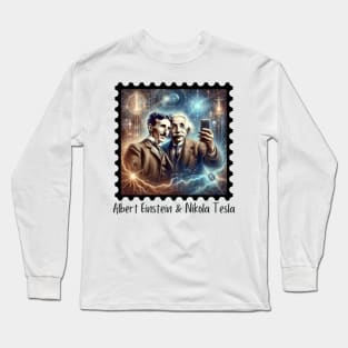 Einstein & Tesla Selfie II Long Sleeve T-Shirt